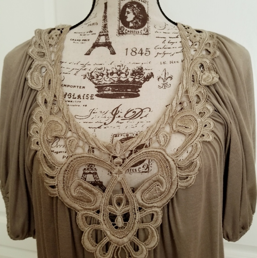 2 for $15 Piace Taupe Tshirt
